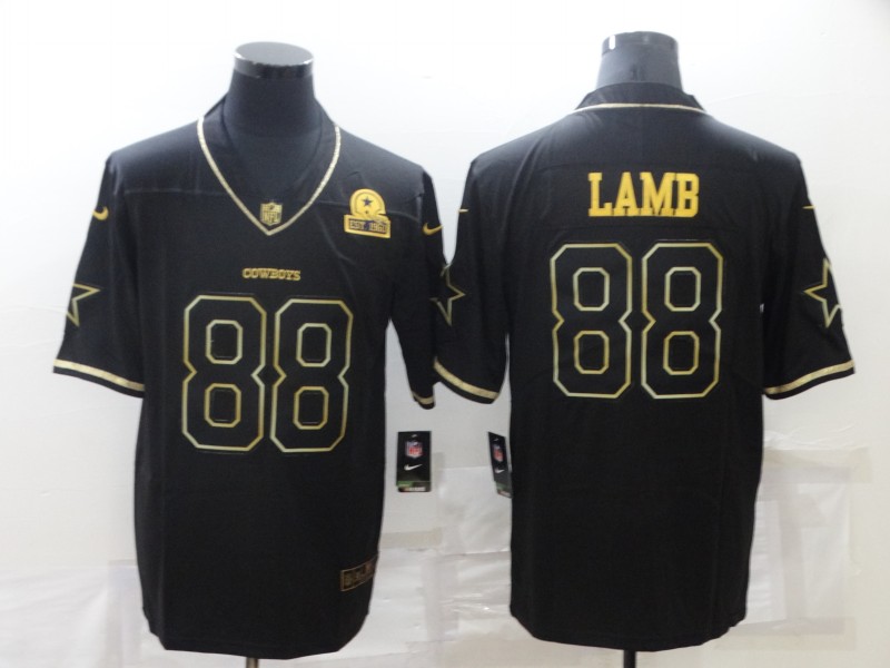 Men Dallas Cowboys #88 CeeDee Lamb Nike black Game  throwback NFL Jersey